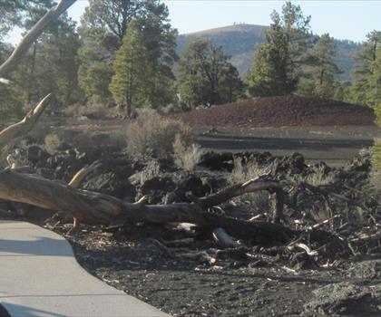 Sunset Crater Volcano trail - hiking in Northern Arizona