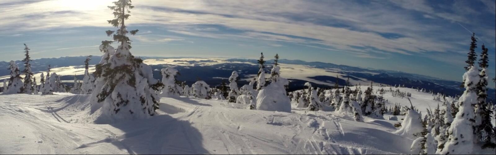 Hiking Big White Ski Resort - panoramic view  snow outdoor sky skiing nature mountain winter slope hill ski tree plant