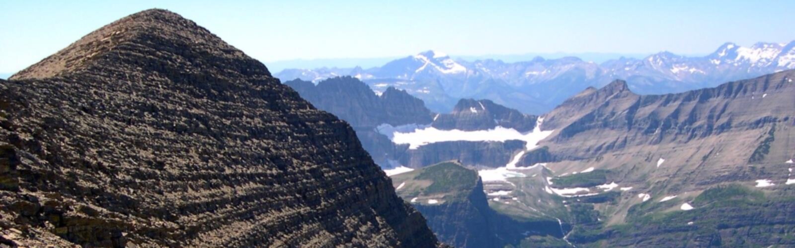 Hiking Allen Mountain - panoramic view  mountain outdoor nature sky valley snow canyon massif background mountain range glacier hill ridge rocky araate summit overlooking hillside distance island