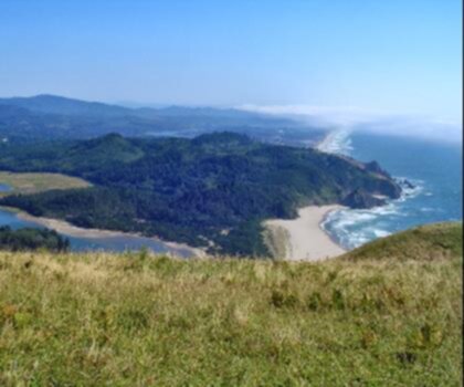 Oregon Coast Trail trail - hiking in Central Oregon  mountain outdoor nature sky tree landscape cloud hill overlooking hillside island distance highland