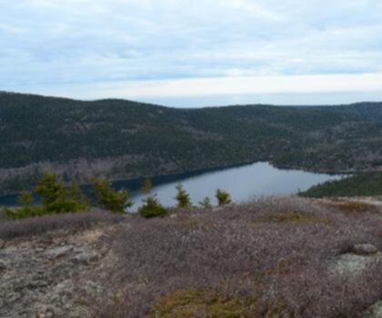 Sargent Mountain, Maine trail - hiking in Down East & Acadia  outdoor sky mountain water cloud tree nature hill lake overlooking hillside distance