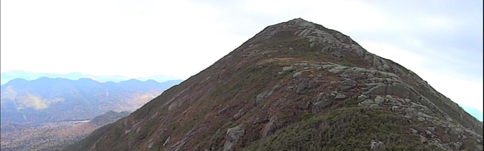 Hiking Little Haystack, New York - panoramic view  mountain sky outdoor nature landscape hill hillside rock distance