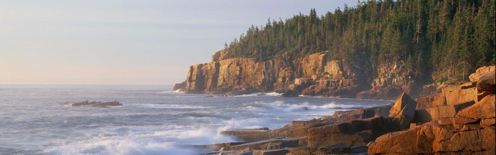 Hiking Acadia Mountain, Maine - panoramic view  outdoor nature water rock landscape sky beach coast ocean mountain canyon