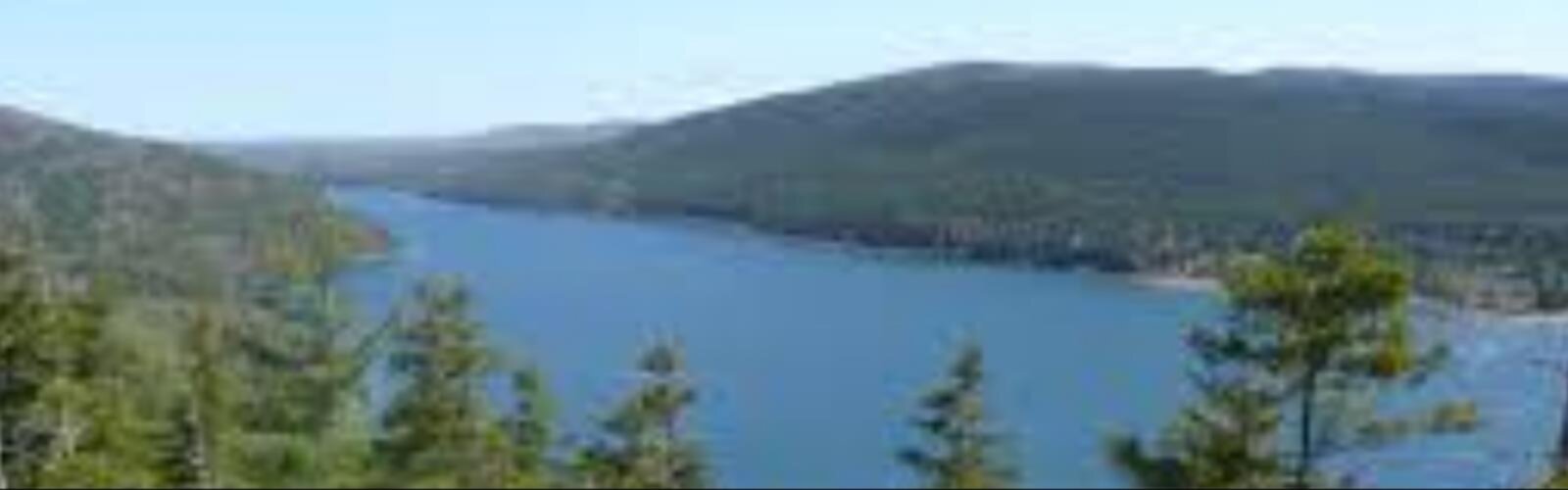 Hiking Saint Sauveur Mountain, Maine - panoramic view  tree sky water lake mountain outdoor nature shore plant