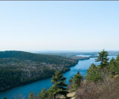 Beech Mountain, Maine trail - hiking in Down East & Acadia  outdoor sky lake tree water mountain nature landscape hill hillside overlooking land plant