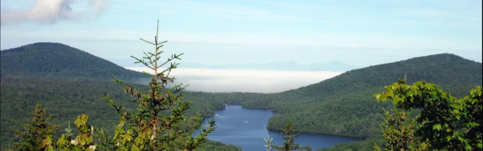 Hiking Spruce Mountain, Vermont - panoramic view