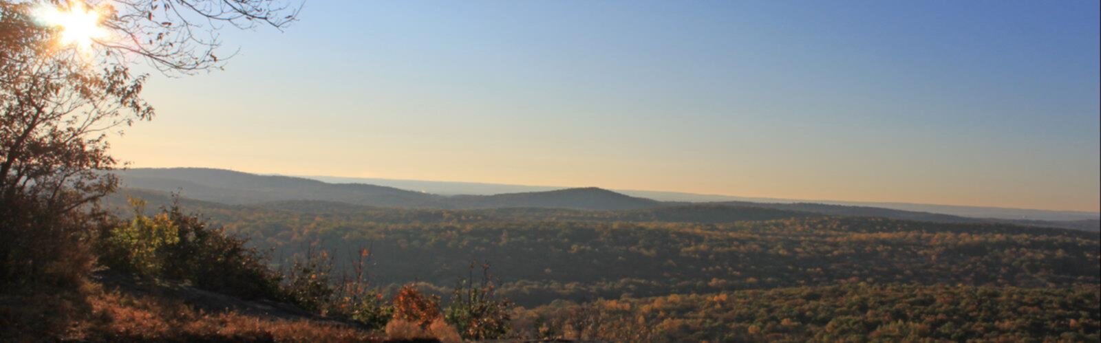 Hiking Green Pond Mountain, New Jersey - panoramic view