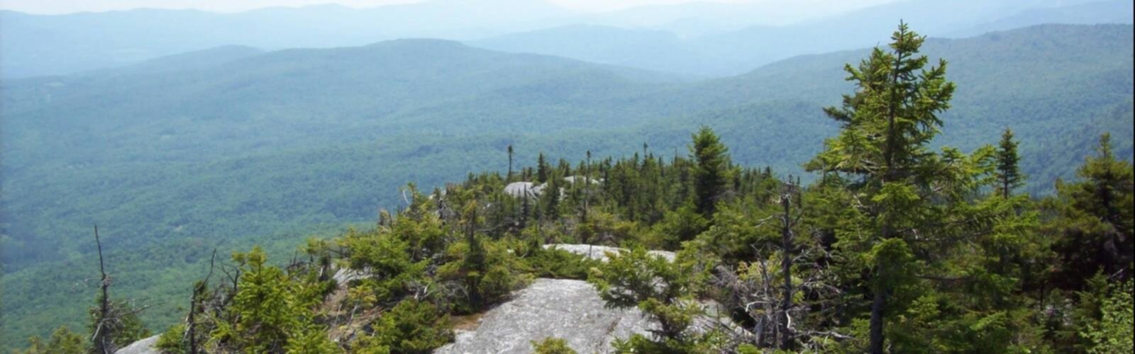 Hiking Burnt Mountain, Vermont - panoramic view