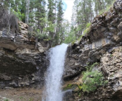 Troll Falls trail - hiking in Canadian Rockies