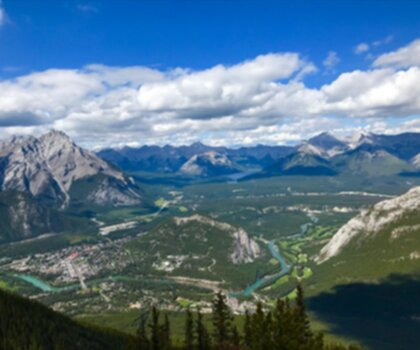 Sulphur Mountain trail - hiking in Canadian Rockies