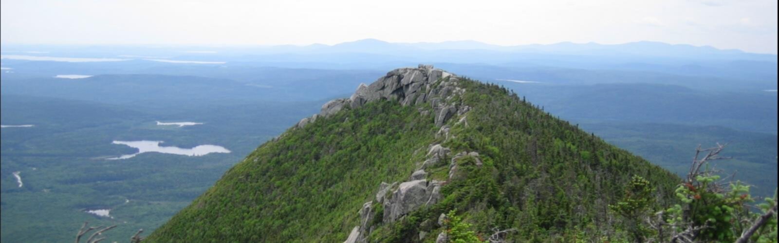 Hiking Doubletop Mountain, Maine - panoramic view