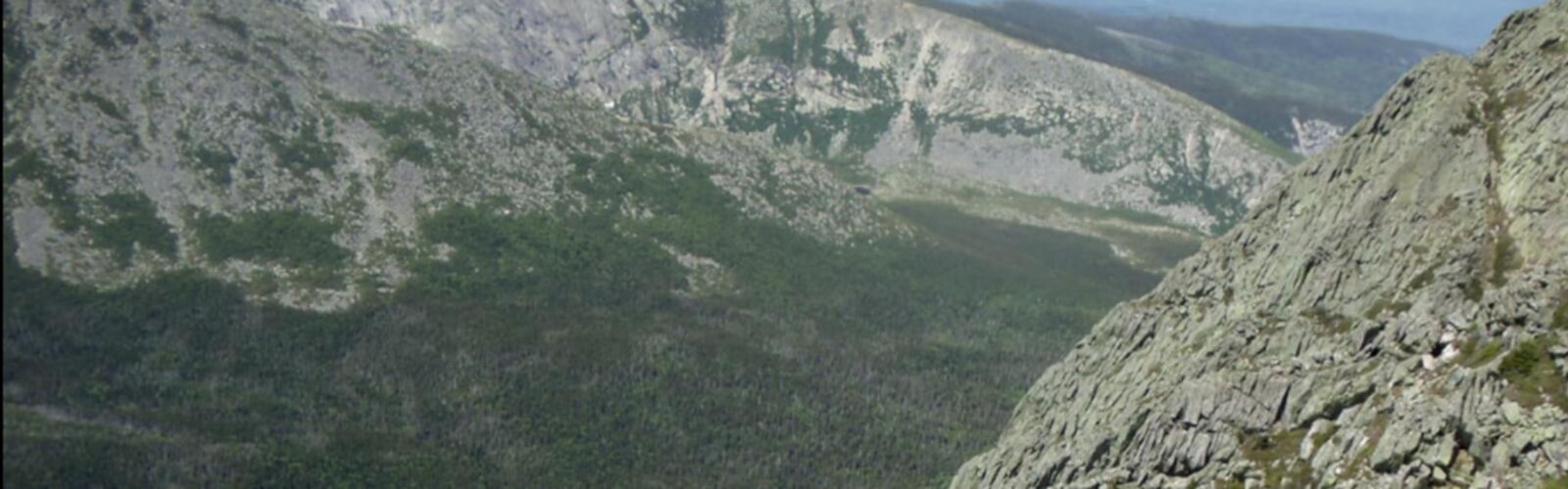 Hiking Chimney Peak, Maine - panoramic view