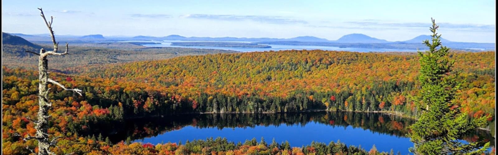 Hiking Big Spencer Mountain, Maine - panoramic view