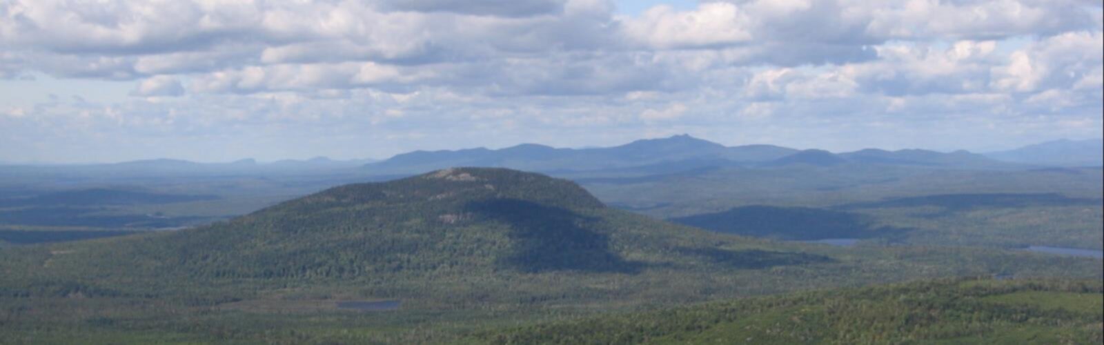 Hiking Big Moose Mountain, Maine - panoramic view