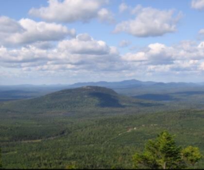 Big Moose Mountain trail - hiking in Maine Highlands