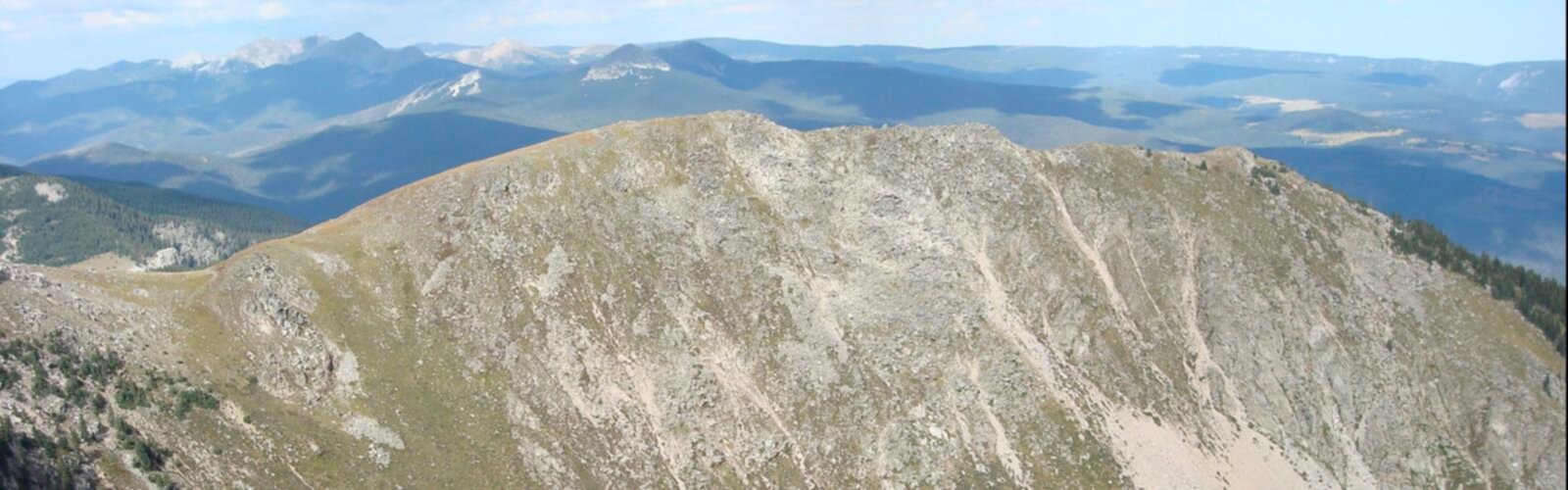 Hiking Santa Fe Baldy - panoramic view