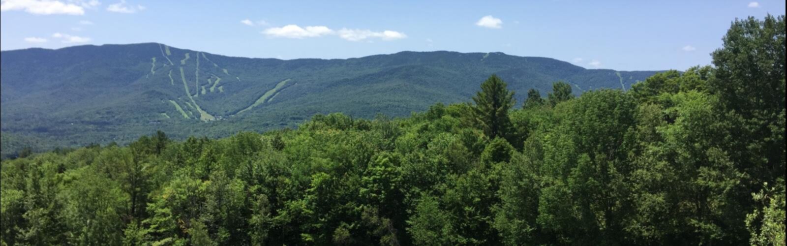 Hiking Stark Mountain, Vermont - panoramic view