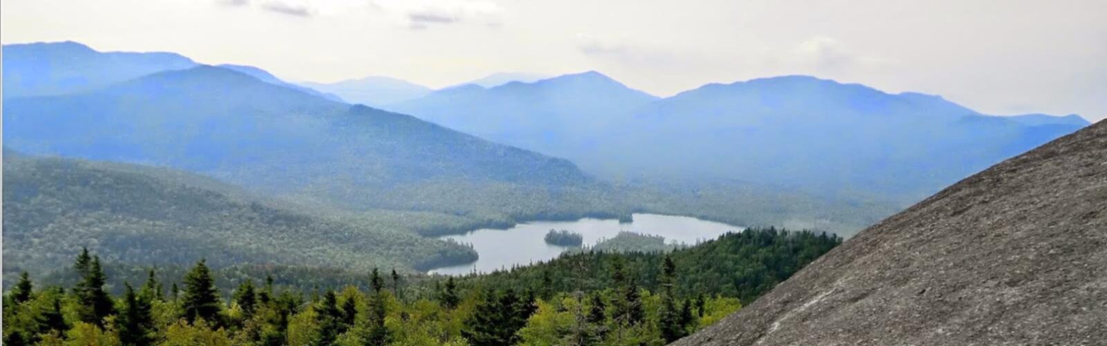 Hiking Seward Mountain, New York - panoramic view