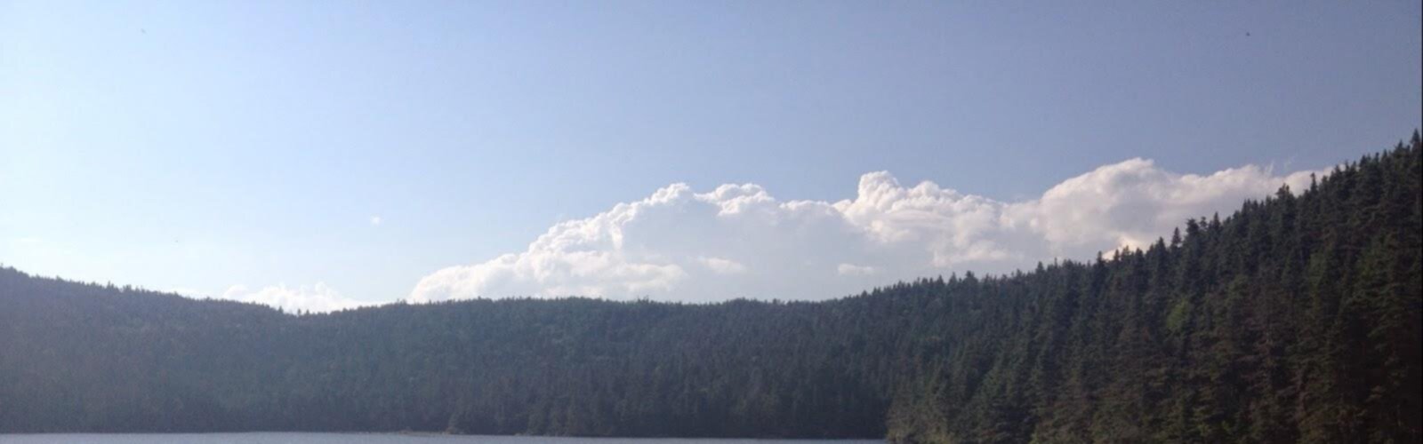 Hiking Mahoosuc Arm, Maine - panoramic view
