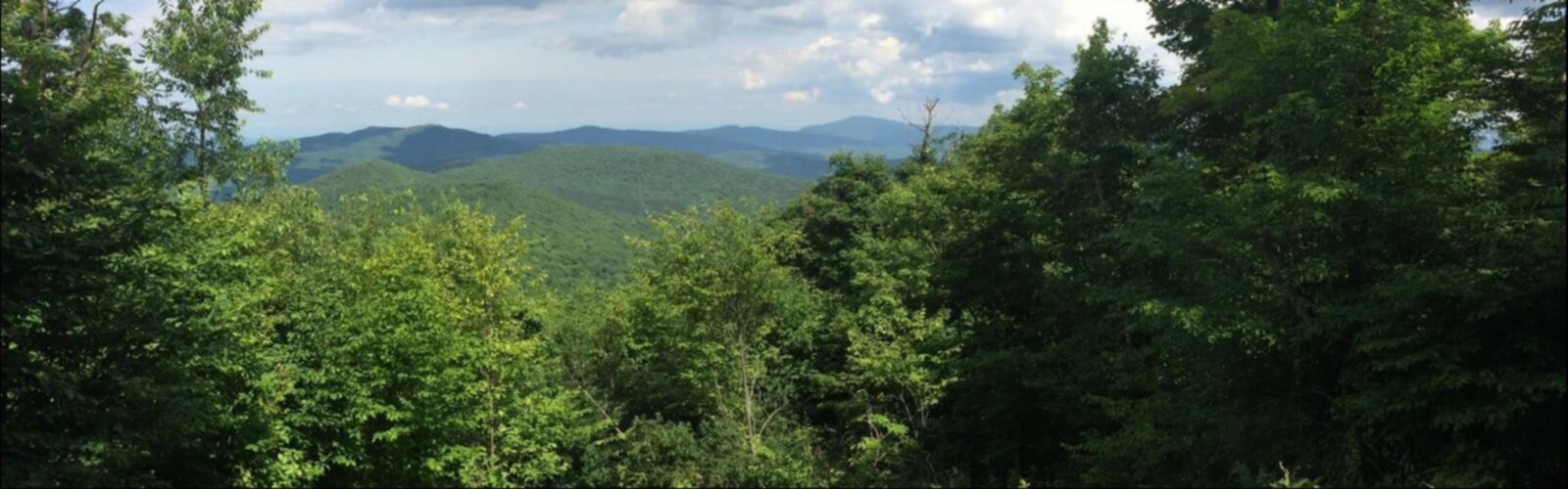 Hiking Huntersfield Mountain, New York - panoramic view
