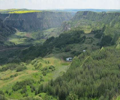 Sentier parc provincial Dry Island Buffalo Jump - randonnée en Canadian Rockies