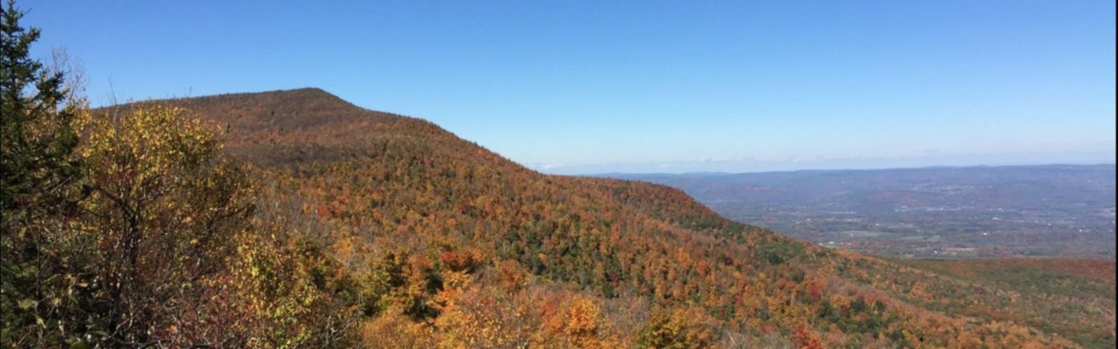Hiking Burnt Knob, New York - panoramic view