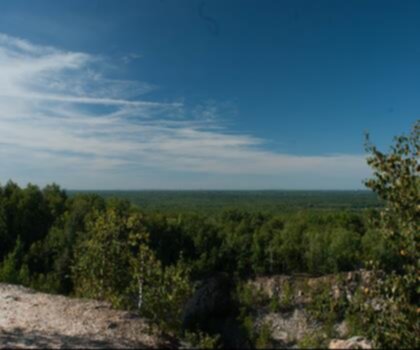 Rib Mountain, Wisconsin trail - hiking in Central Wisconsin