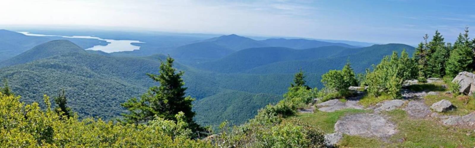 Hiking Cornell Mountain, New York - panoramic view