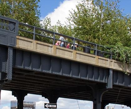 Sentier Beginning of High Line - randonnée en New York City