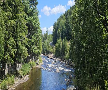 High Falls Gorge trail - hiking in Adirondacks