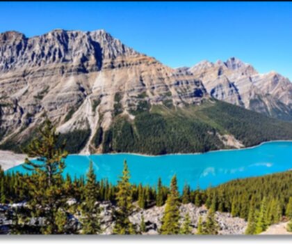 Peyto Lake trail - hiking in Canadian Rockies