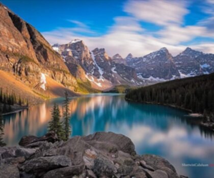 Moraine Lake trail - hiking in Canadian Rockies