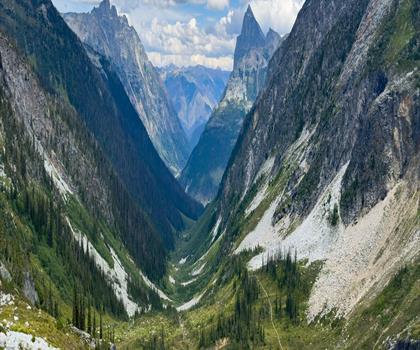 Glacier National Park of Canada trail - hiking in Kootenay Rockies