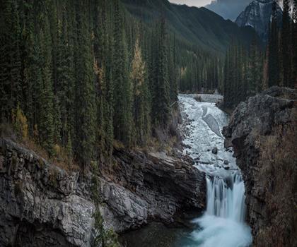 Sheep River Falls trail - hiking in Canadian Rockies